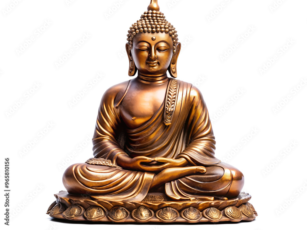 Obraz premium buddha statute on white background