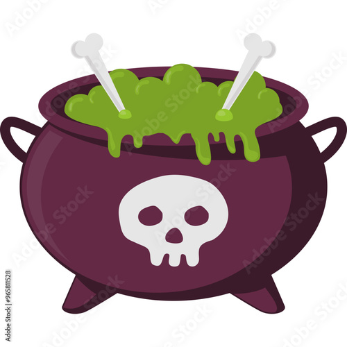 Halloween Cauldron Illustration