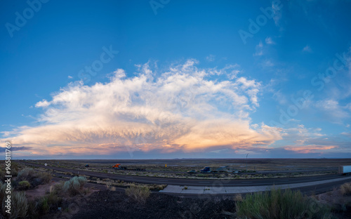 evening thunderstorm cloud