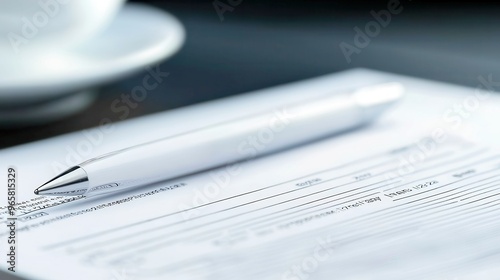 Individual income tax return document, essential for reporting earnings, deductions, and tax obligations, used for annual tax filing and compliance with tax regulations. photo