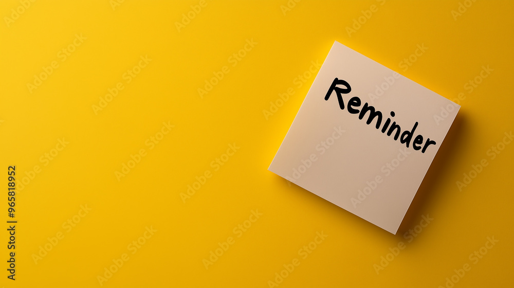 Pink sticky note with word Pink sticky note with word