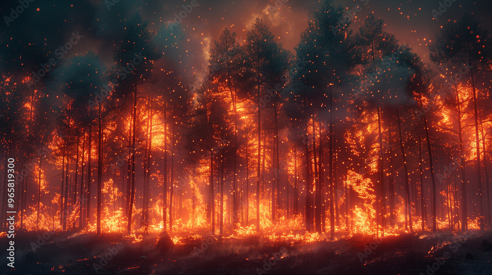 Forest Fire in 8K: Intense Wildfire Blaze Forest Fire in 8K: Intense Wildfire Blaze