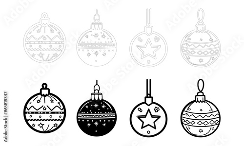 set of christmas holiday isolated 