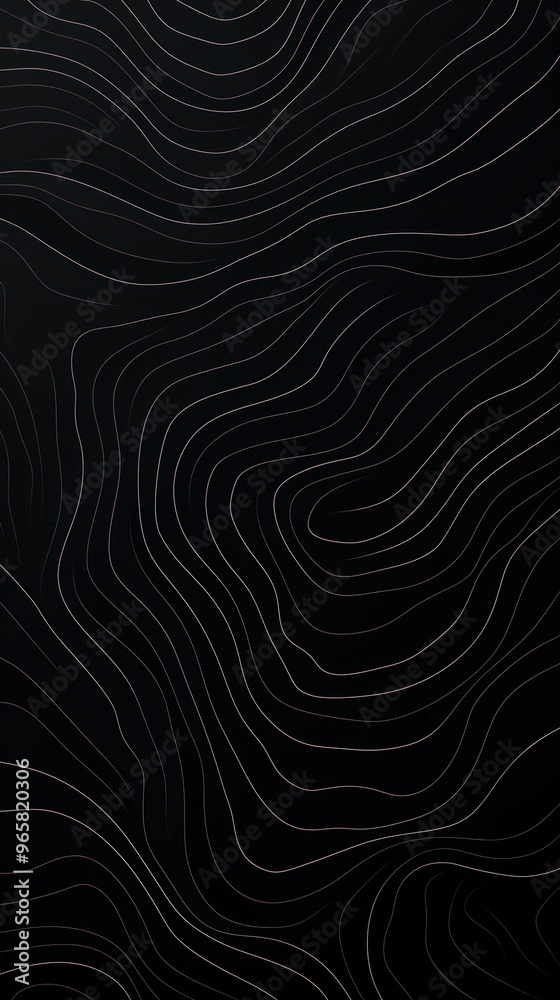 Obraz premium Simple doodle white lineart black backgrounds concentric.