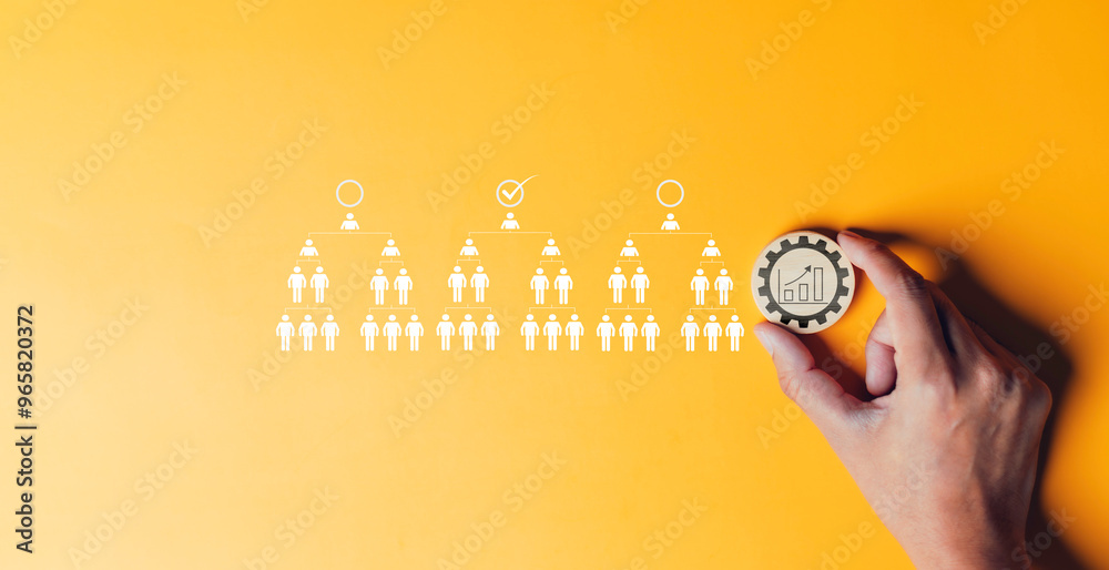leadership teamwork. conceptually represents the idea of managing or optimizing business operations, improving efficiency or growth within a company.