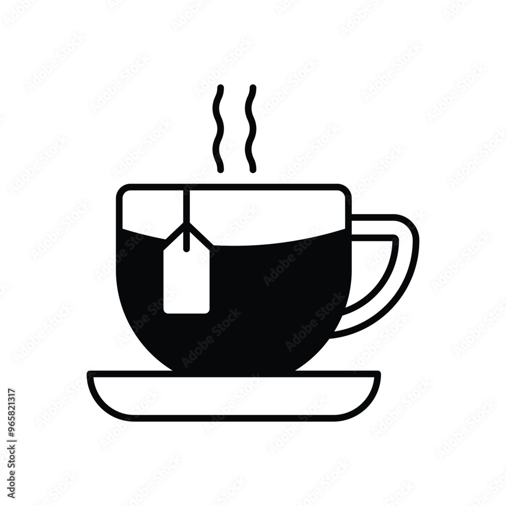 Tea Cup vector icon stock illustration Tea Cup vector icon stock illustration