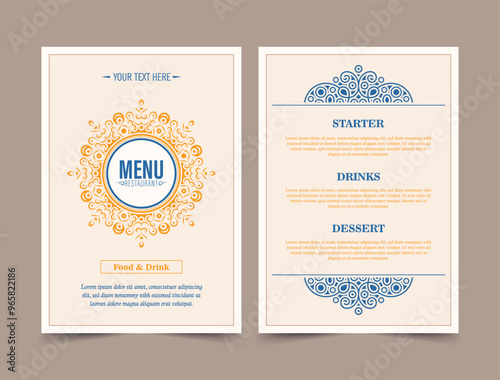 colorful restaurant menu layout design