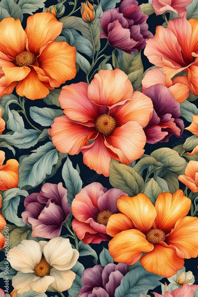 custom made wallpaper toronto digital blue flower background, vintage flower background, red flower background, white flower background, spring flower background