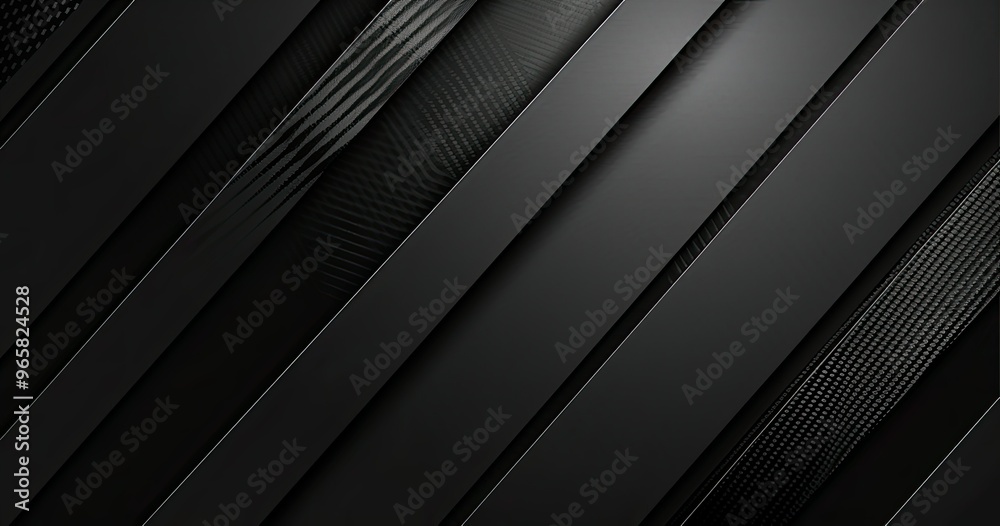 Obraz premium A sleek, modern abstract design featuring dark, textured panels arranged diagonally, creating a sense of depth and sophistication.