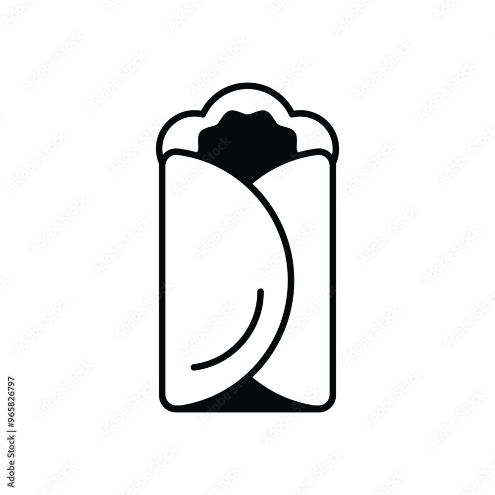 Burrito vector icon stock illustration Burrito vector icon stock illustration