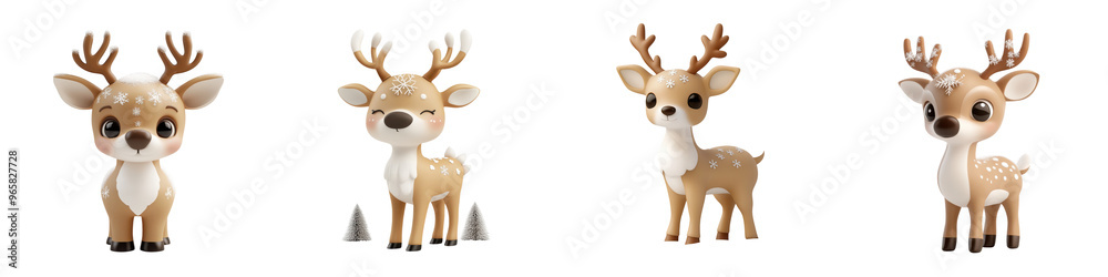 Cute cartoon deer characters featuring playful poses, perfect for children's illustrations, books, and decor. Cute cartoon deer characters featuring playful poses, perfect for children's illustrations, books, and decor.