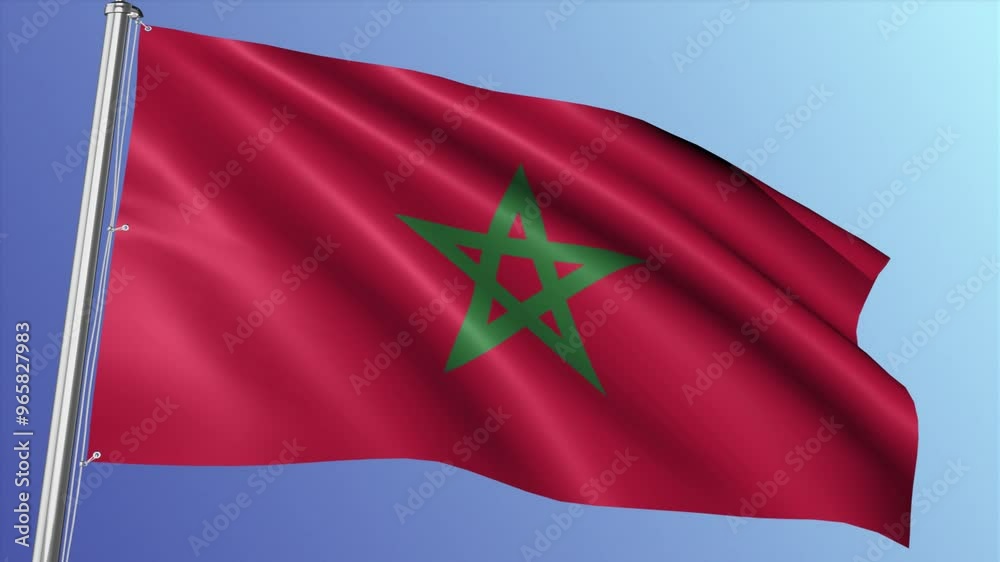 Morocco Flag Waving Loop Morocco Flag Waving Loop