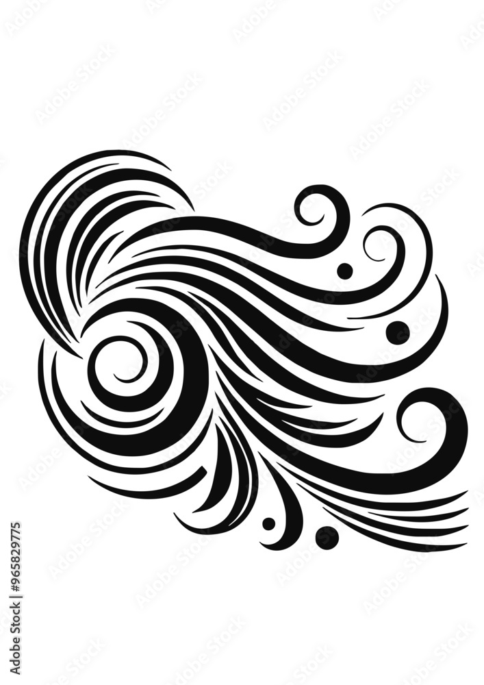 Fototapeta premium Swirl SVG, Flourish SVG, Stroke Svg, Ornaments Svg, Decorative Svg, Swirl Icon, Frame SVG, Decorative Elements SVG, Clipart, Silhouette, Cut file for Cricut SVG, JPG, PNG