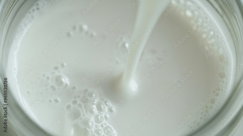 Fresh Milk Flowing from Jar to Glass Fresh Milk Flowing from Jar to Glass