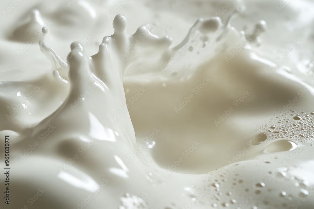 Milk Splash Texture Detailed Close-Up Shot Milk Splash Texture Detailed Close-Up Shot