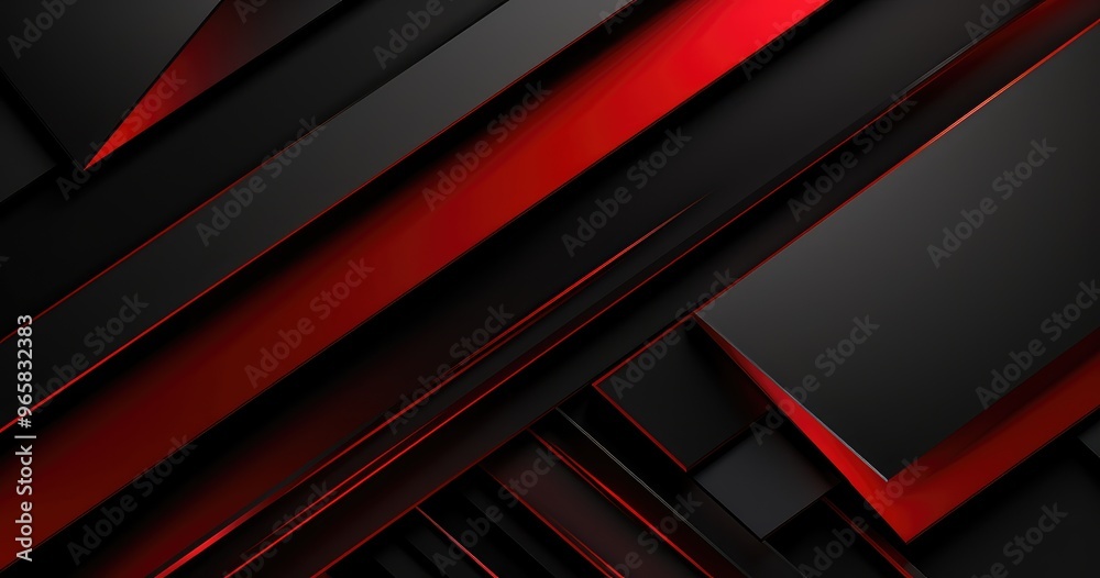A sleek, modern abstract design featuring sharp angles and a dynamic interplay of black and red colors. A sleek, modern abstract design featuring sharp angles and a dynamic interplay of black and red colors.