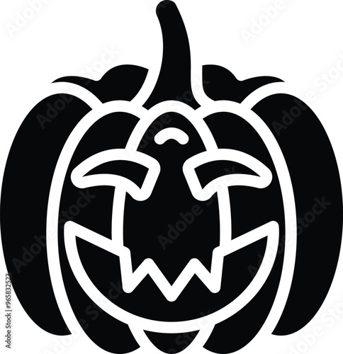  A glowing pumpkin head smiles wickedly, its grin full of malice.