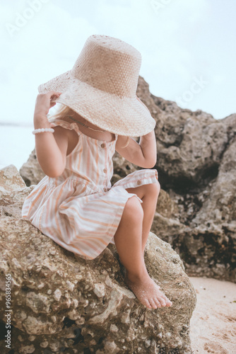 little girl on the beach