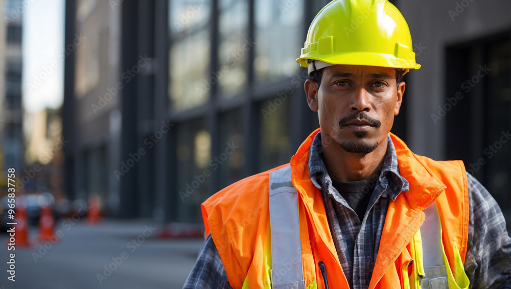 Construction Worker with Hard Hat Construction Worker with Hard Hat