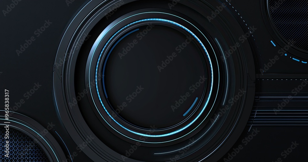 A sleek, modern design featuring circular elements with glowing blue accents on a dark background, suggesting a tech-focused theme. A sleek, modern design featuring circular elements with glowing blue accents on a dark background, suggesting a tech-focused theme.