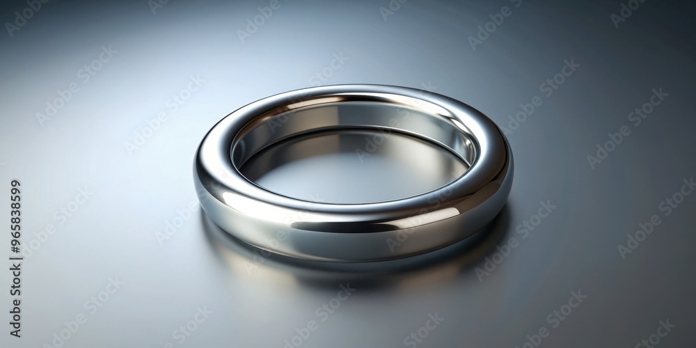 Modern abstract render chrome metal ring-shaped object on a gray gradient background, chrome, metal, abstract, modern,render Modern abstract render chrome metal ring-shaped object on a gray gradient background, chrome, metal, abstract, modern,render