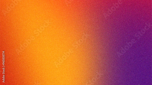 A warm and vibrant gradient blending orange, yellow, and purple, with a grainy textured and noise effect.