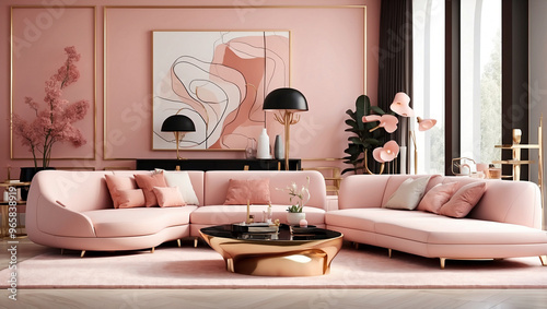 Glamorous Modern Interior Illustration