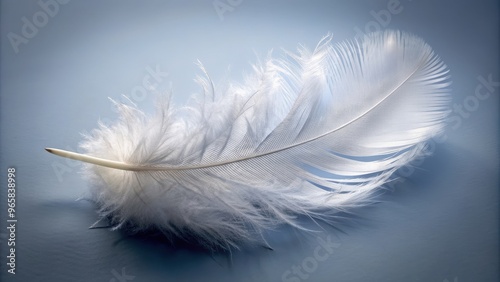 Soft fluffy white feather with smooth texture, feather, soft, fluffy, white, texture, smooth, delicate, light, airy, gentle