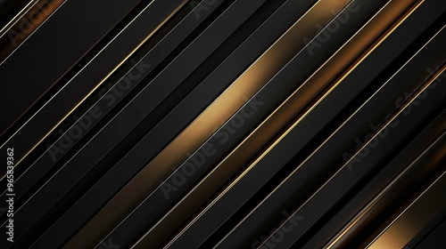 A sleek, modern design featuring diagonal black and gold stripes, creating a sophisticated and luxurious aesthetic.