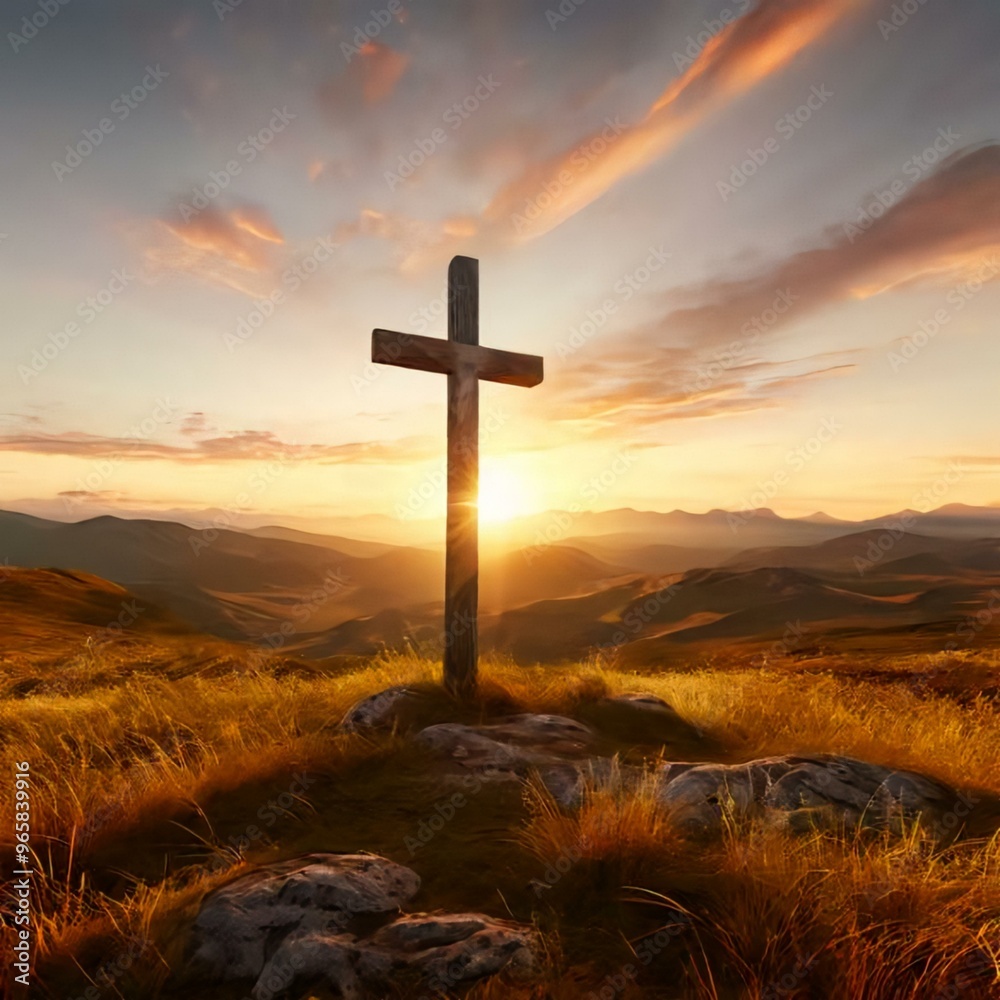 Crucifixion Of Jesus Christ - Cross At Sunset Crucifixion Of Jesus Christ - Cross At Sunset