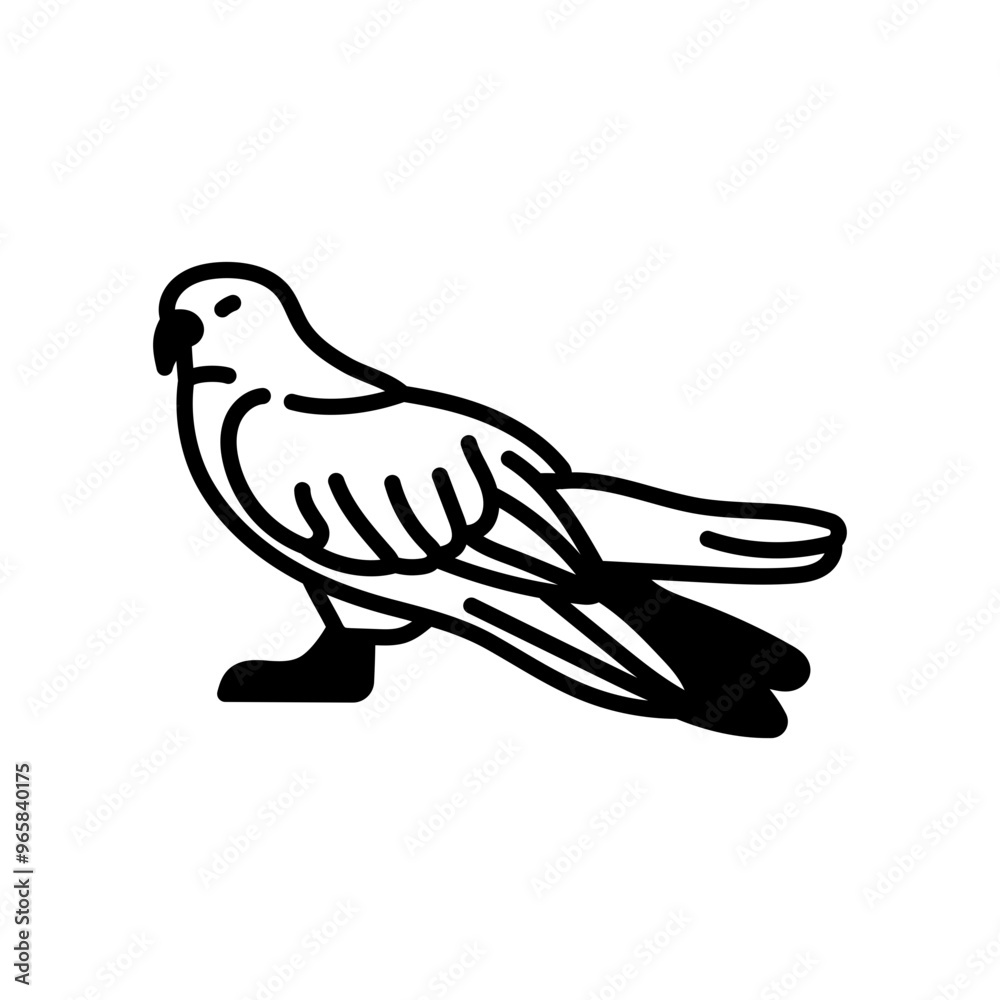 White-tailed Kite Glyph Icon, Vector illustration White-tailed Kite Glyph Icon, Vector illustration
