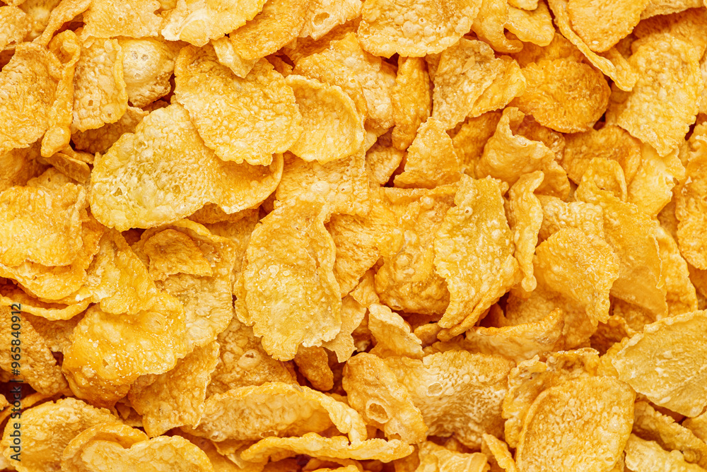 Close up real corn flakes background. Close up real corn flakes background.