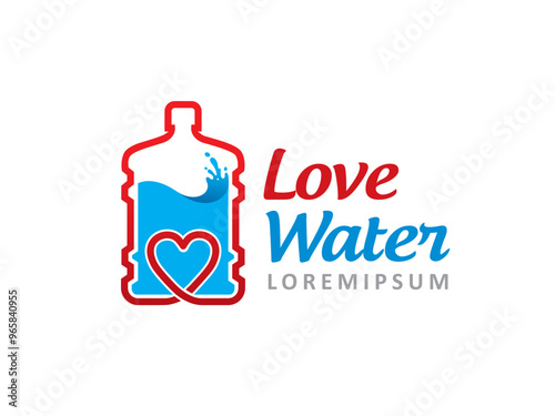 Love Water logo symbol or icon template