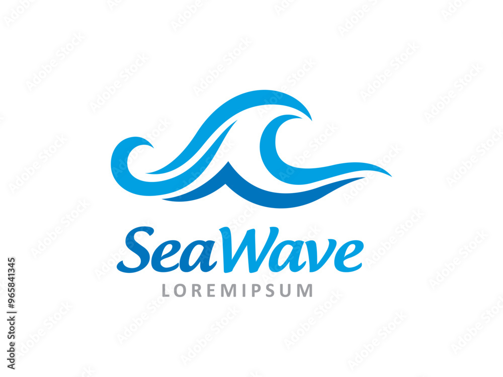 Sea wave logo symbol or icon template Sea wave logo symbol or icon template