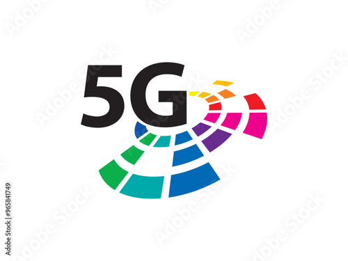 5G Network Connection logo symbol or icon template