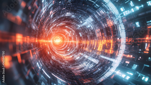 Wallpaper Mural Abstract innovation space travel successful business. future disruption strategy for time and space travel portal gateway. 3d rendering. Time Portal. Illustration Torontodigital.ca