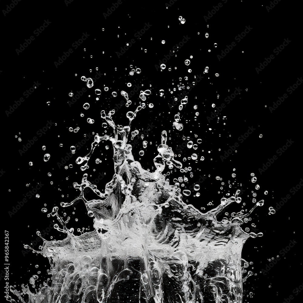 Obraz premium Water splash on black