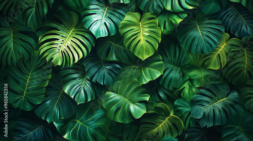 A lush green plant with large leaves and a bright green color