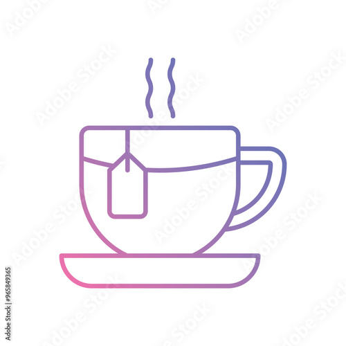 Tea Cup vector icon stock illustration