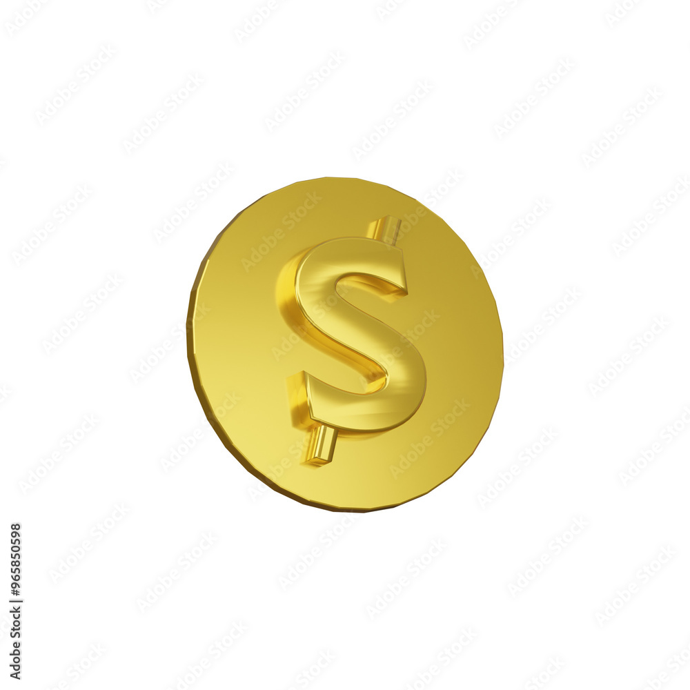 3D dollar coin 3D dollar coin