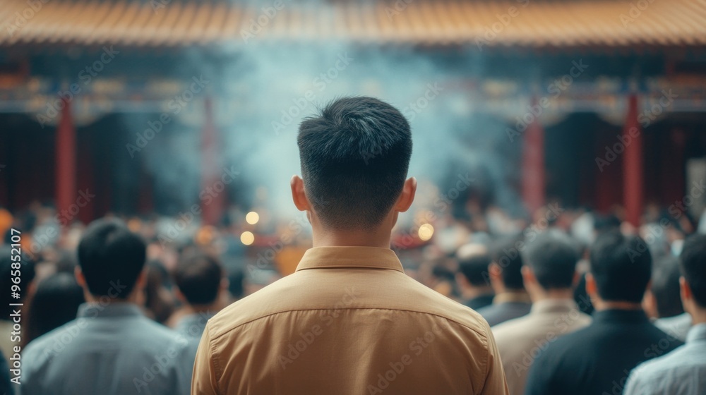Devotees Offer Prayers at a Historic Chinese Temple Devotees Offer Prayers at a Historic Chinese Temple
