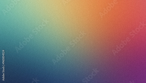 Colorful abstract background with a grainy texture and a smooth transition from blue to orange and purple hues