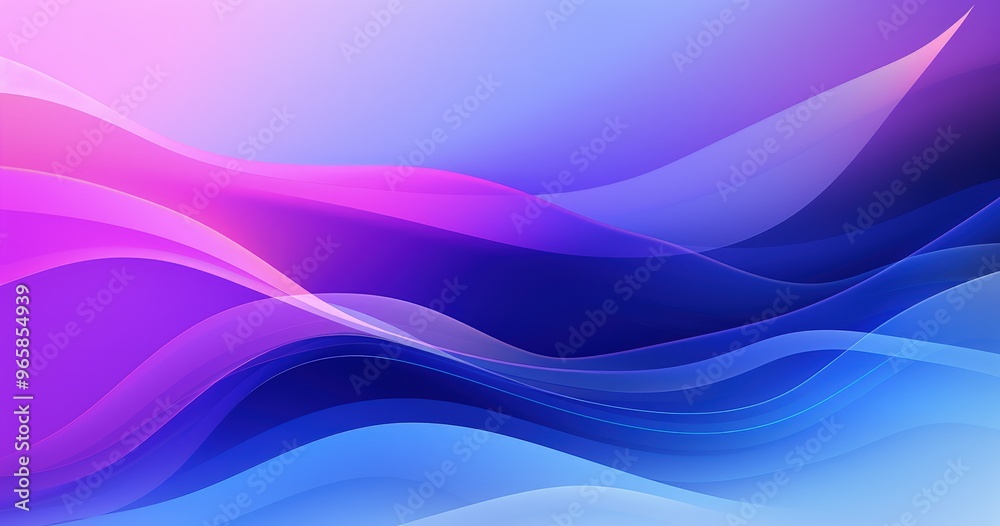 A smooth gradient background featuring flowing waves in shades of pink, purple, and blue, ideal for digital designs.