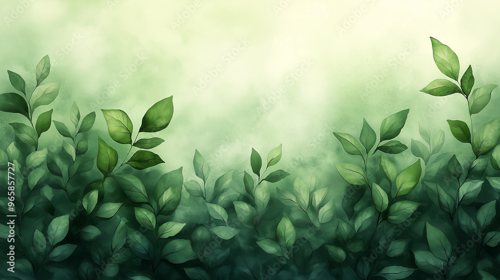 A lush green field with many leaves A lush green field with many leaves