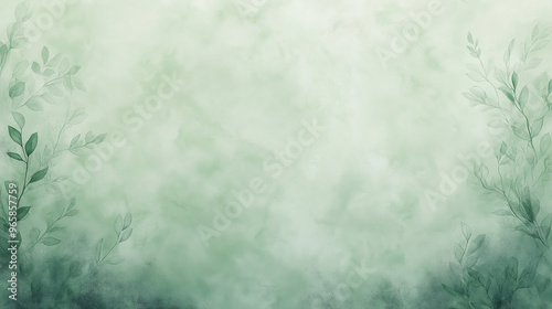 A green background with leaves and a blurry line