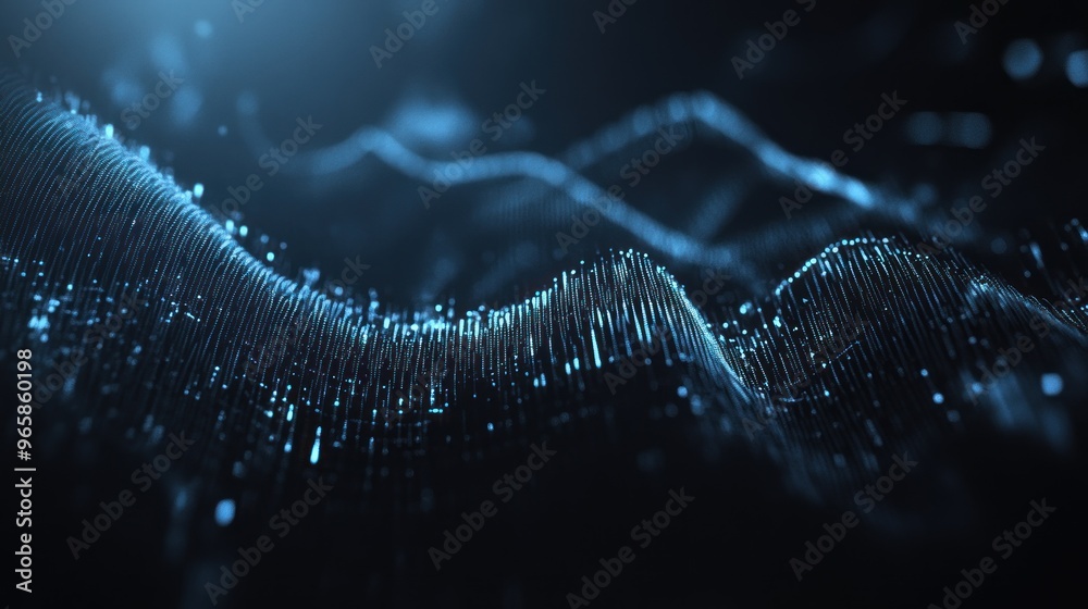 Abstract Blue Digital Landscape Abstract Blue Digital Landscape