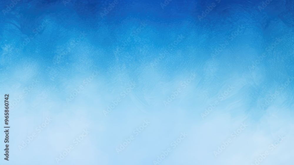 Obraz premium A smooth gradient background transitioning from deep blue to light blue, suitable for various design applications.