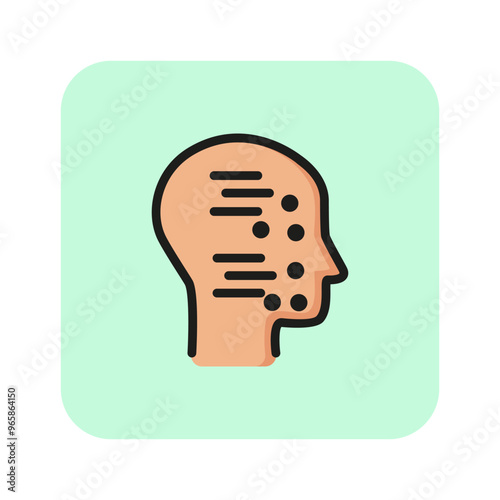 Allergy line icon. Symptom, respiratory problem, sick. Patient concept. Can be used for topics like asthma, immunology, infection