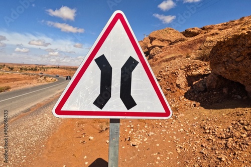 Narrow Road Traffic Sign