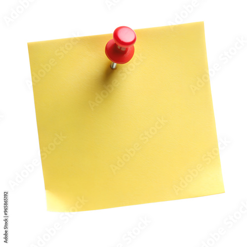 yellow note with pin